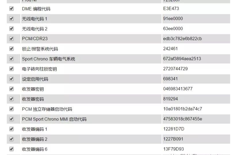 保时捷博斯特钥匙匹配 （快速查密码）