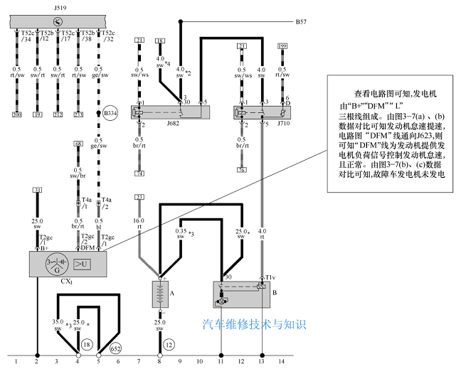 【案例解析】全新迈腾车型蓄电池指示灯常亮，怠速高
